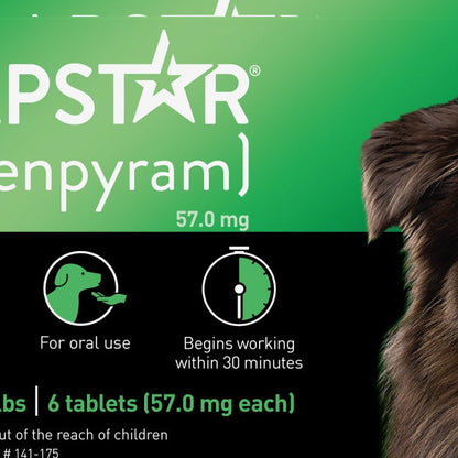 Capstar Oral Flea Tablets for Dogs Over 25 lbs, 6-count Tablets, 2-pack