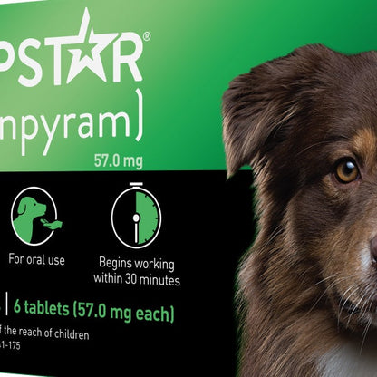 Capstar Oral Flea Tablets for Dogs Over 25 lbs, 6-count Tablets, 2-pack