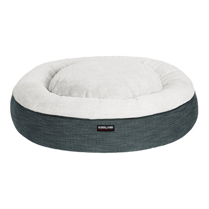 Kirkland Signature 40” Round Nest Pet Bed, Black Birdseye
