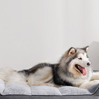 Kirkland Signature Rectangular Bolster 46" x 36" Pet Bed, Black and White Houndstooth
