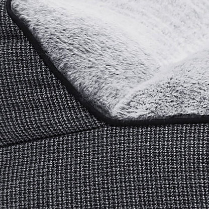 Kirkland Signature Rectangular Bolster 46" x 36" Pet Bed, Black and White Houndstooth
