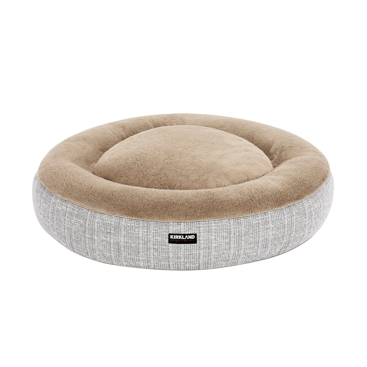 Kirkland Signature 40” Round Nest Pet Bed, Neutral Texture