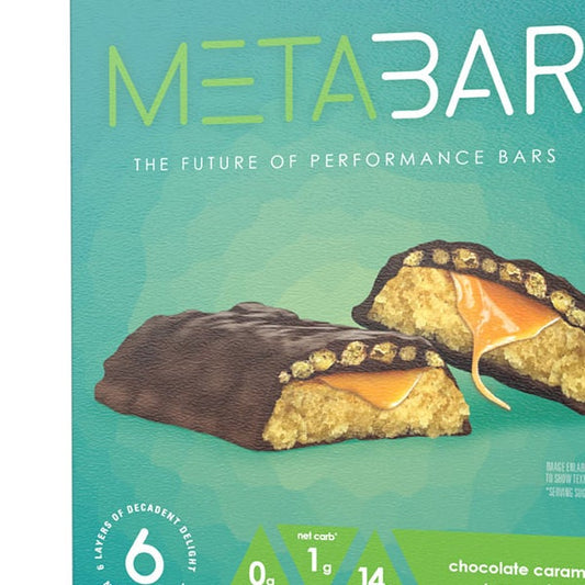 No Sugar METABAR Chocolate Caramel and Peanut Flavor 12-count, 2-pack