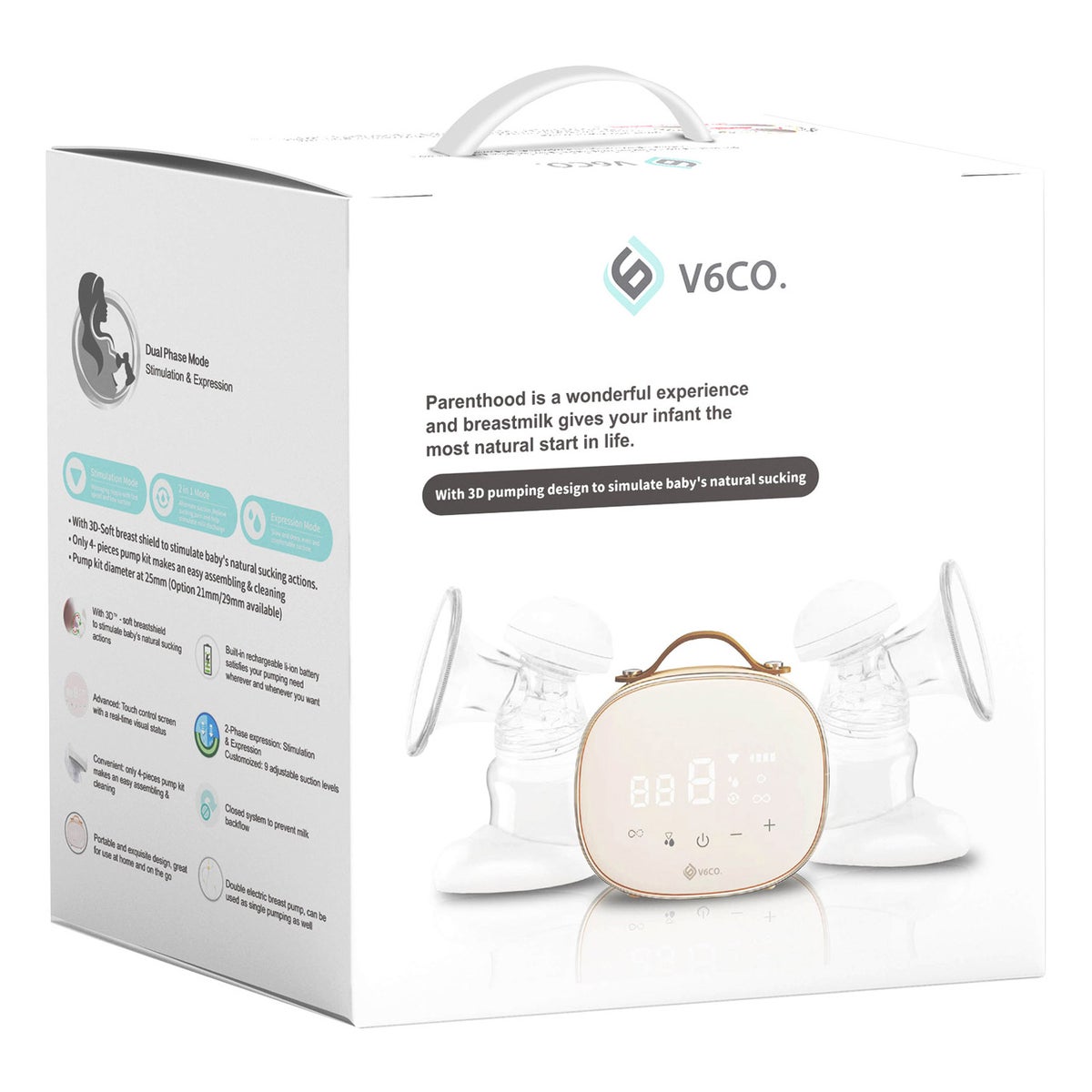 V6CO Double Electric Breast Pump Kit