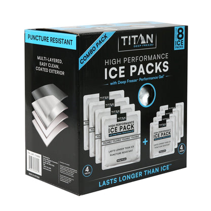 Titan High Performance Ice Pack Set, 8-pack