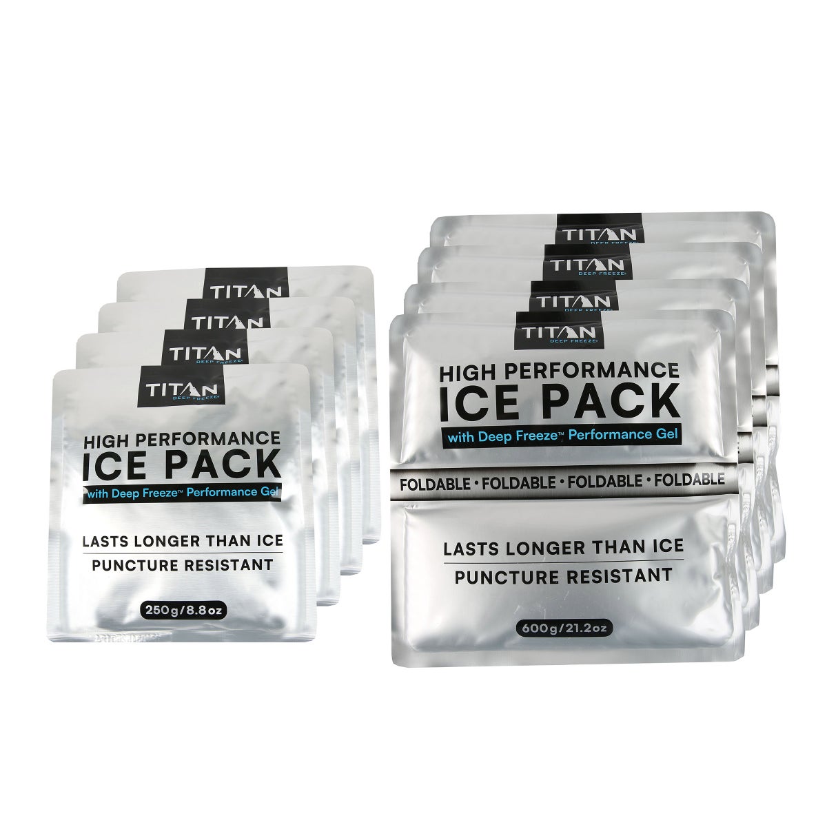 Titan High Performance Ice Pack Set, 8-pack