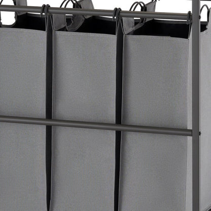 TRINITY 3-bag Laundry Cart with Flip-up Top