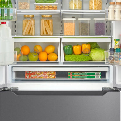 Midea 22.5 cu. ft. French 4-Door Refrigerator in Stainless Steel