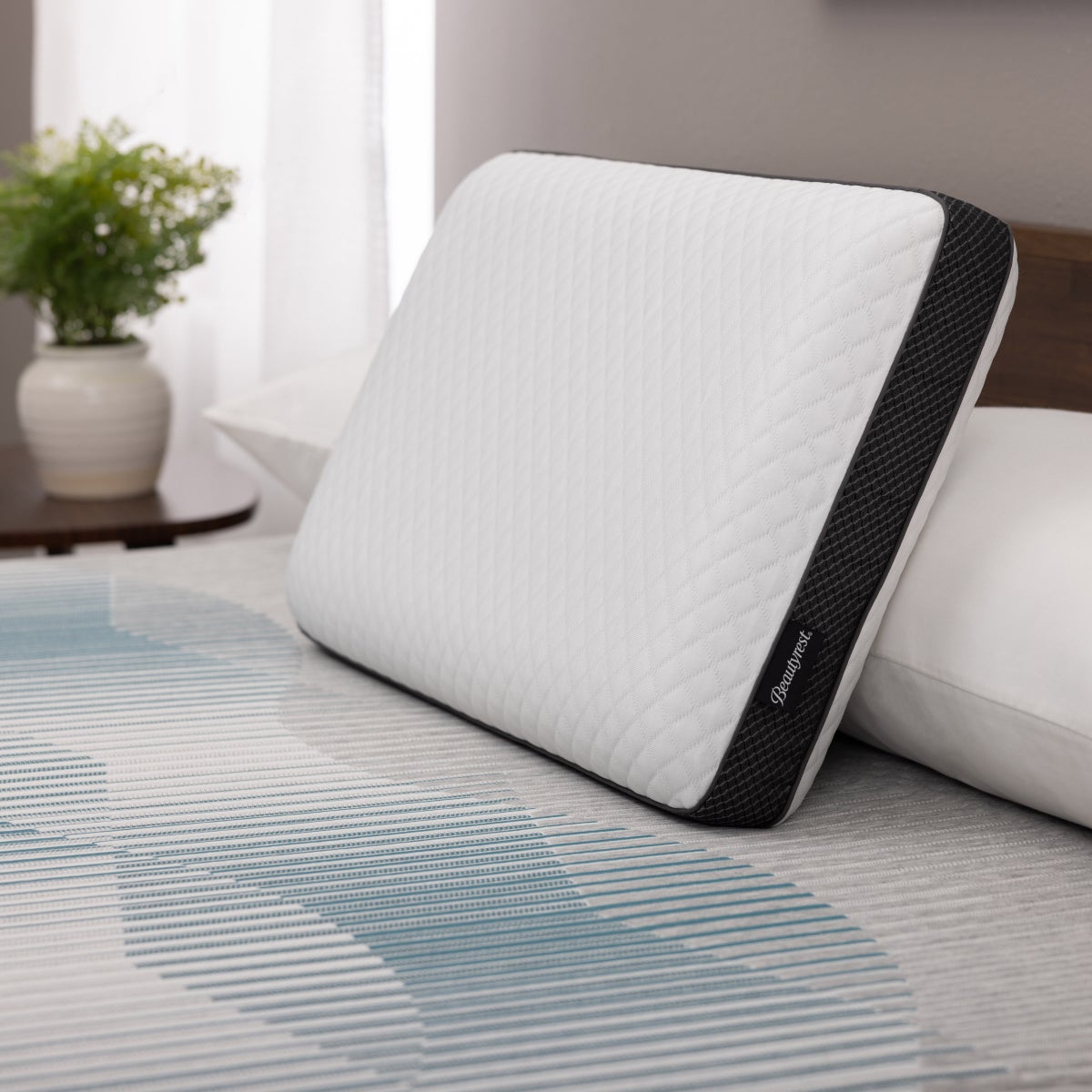 Beautyrest DualCool Carbon Fiber Memory Foam Pillow with AquaCool Technology