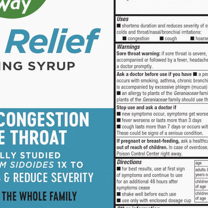 Nature's Way Cold Relief Soothing Syrup 4oz, 3-pack