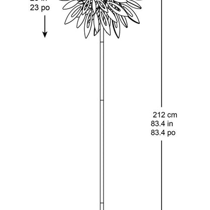 Metal Flower Wind Spinner