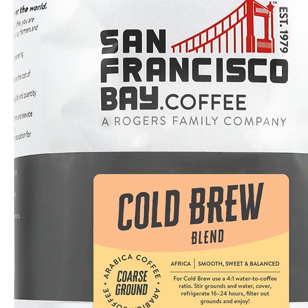 San Francisco Bay Coffee Light Roast Cold Brew Coarse Ground Coffee, 28 oz, 2-pack