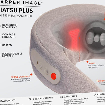 Sharper Image RealTouch Shiatsu Plus Cordless Neck Massager