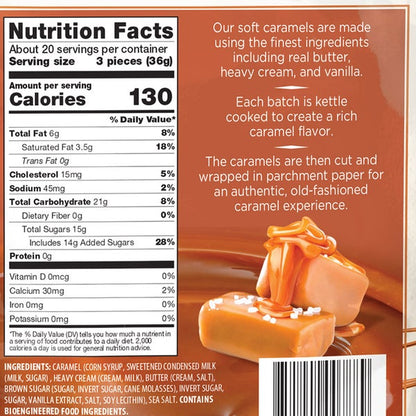 Mrs. Calls Kettle Cooked Sea Salt Soft Caramels 25 oz, 2-pack