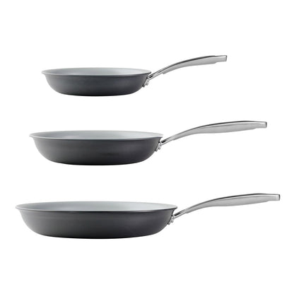 Tramontina 3-pack Hard Anodized Aluminum Ceramic Nonstick Fry Pan Set