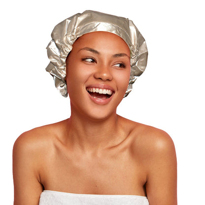 NIGHT Satin Shower Cap, 2-pack