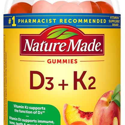 Nature Made D3 + K2 Gummies, 110 Count