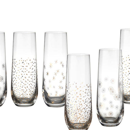 Mikasa Stemless Champagne Flutes, Set of 8