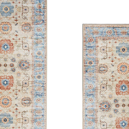 Wyatt & Ash Washable 2-pack Runner and Accent Rug, Dalileh Beige