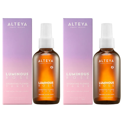 Alteya Luminous Rose Organic Hydrating Flower Toner, 8 fl oz, 2-pack