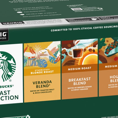 Starbucks Classic Roasts Variety Pack K-Cup Pod, 64-count