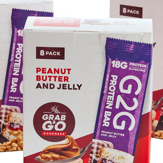 G2G 3-pack Peanut Butter & Jelly Protein Bars, 24-count