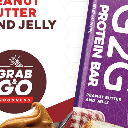 G2G 3-pack Peanut Butter & Jelly Protein Bars, 24-count