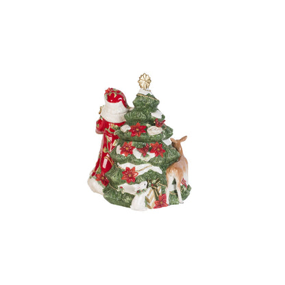 Fitz and Floyd Cardinal Christmas Cookie Jar