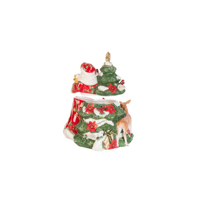 Fitz and Floyd Cardinal Christmas Cookie Jar