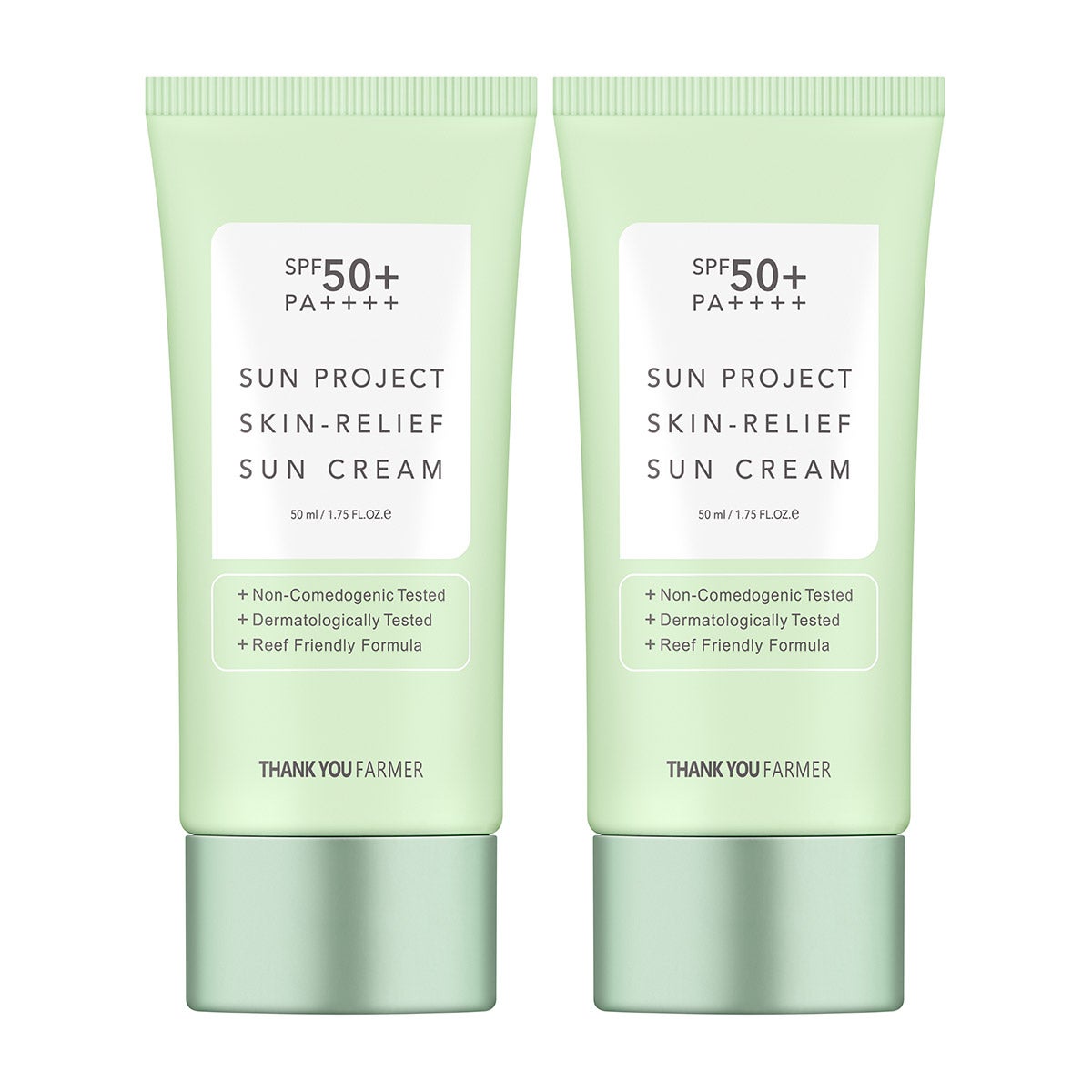 Thank You Farmer Sun Project Skin Relief Sun Cream SPF 50+ 1.75 fl oz, 2-pack