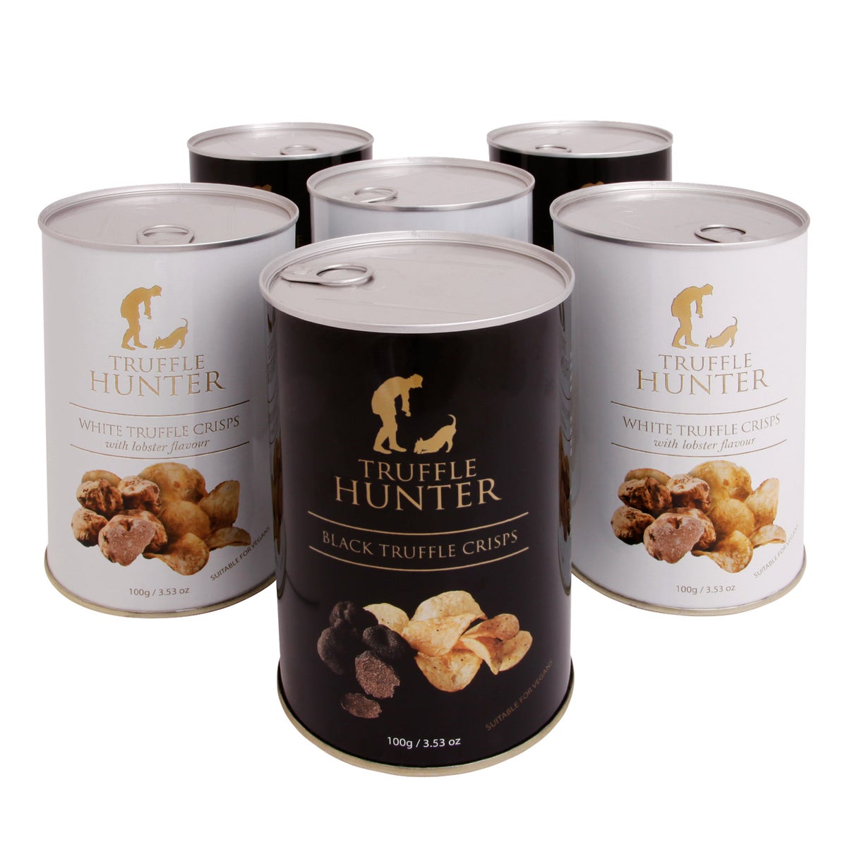 TruffleHunter Black Truffle Chips & White Truffle Lobster Chips 6-Pack