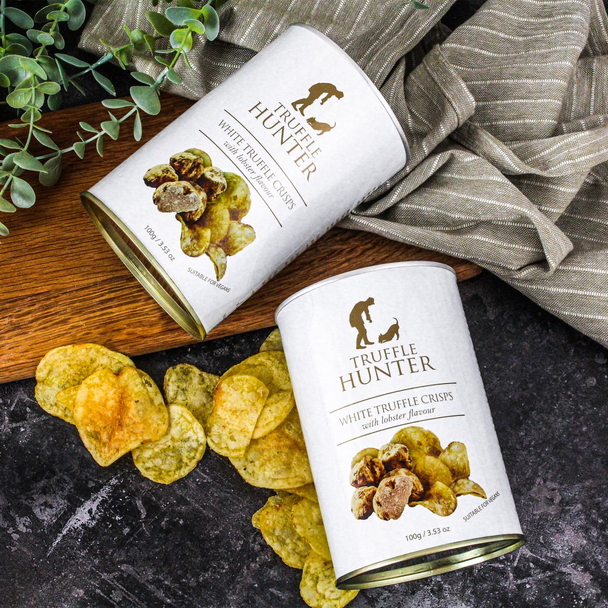 TruffleHunter Black Truffle Chips & White Truffle Lobster Chips 6-Pack