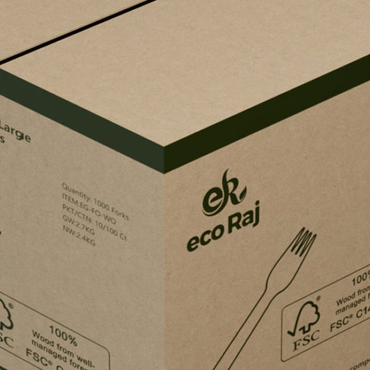 Eco Raj Compostable Wooden Fork, 1,000-count