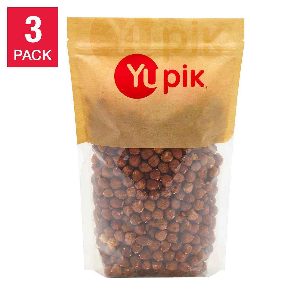 Yupik Raw Shelled Hazelnuts, 2.2 lbs, 3-pack