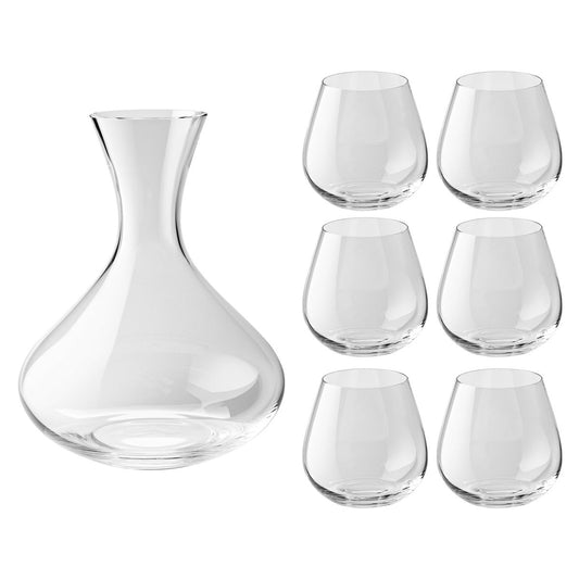 ZWILLING Prédicat 7-piece Stemless Crystal Wine and Decanter Set