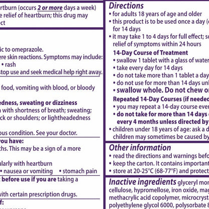 Prilosec, 42 Tablets