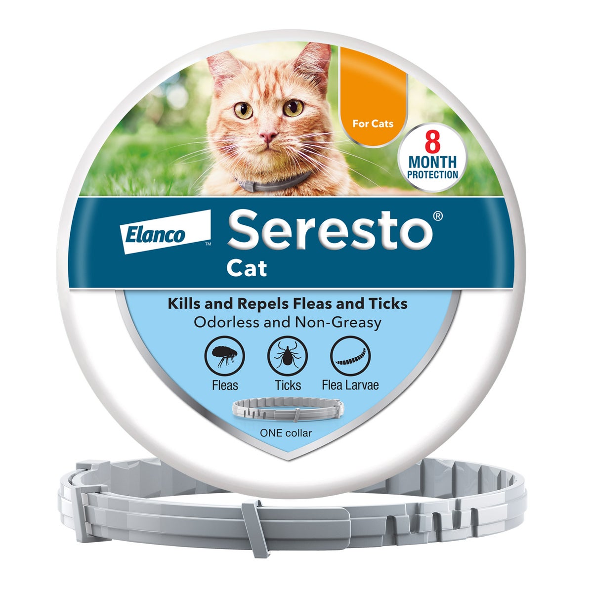 Seresto Flea and Tick Collar for Cat, 8 Month Prevention