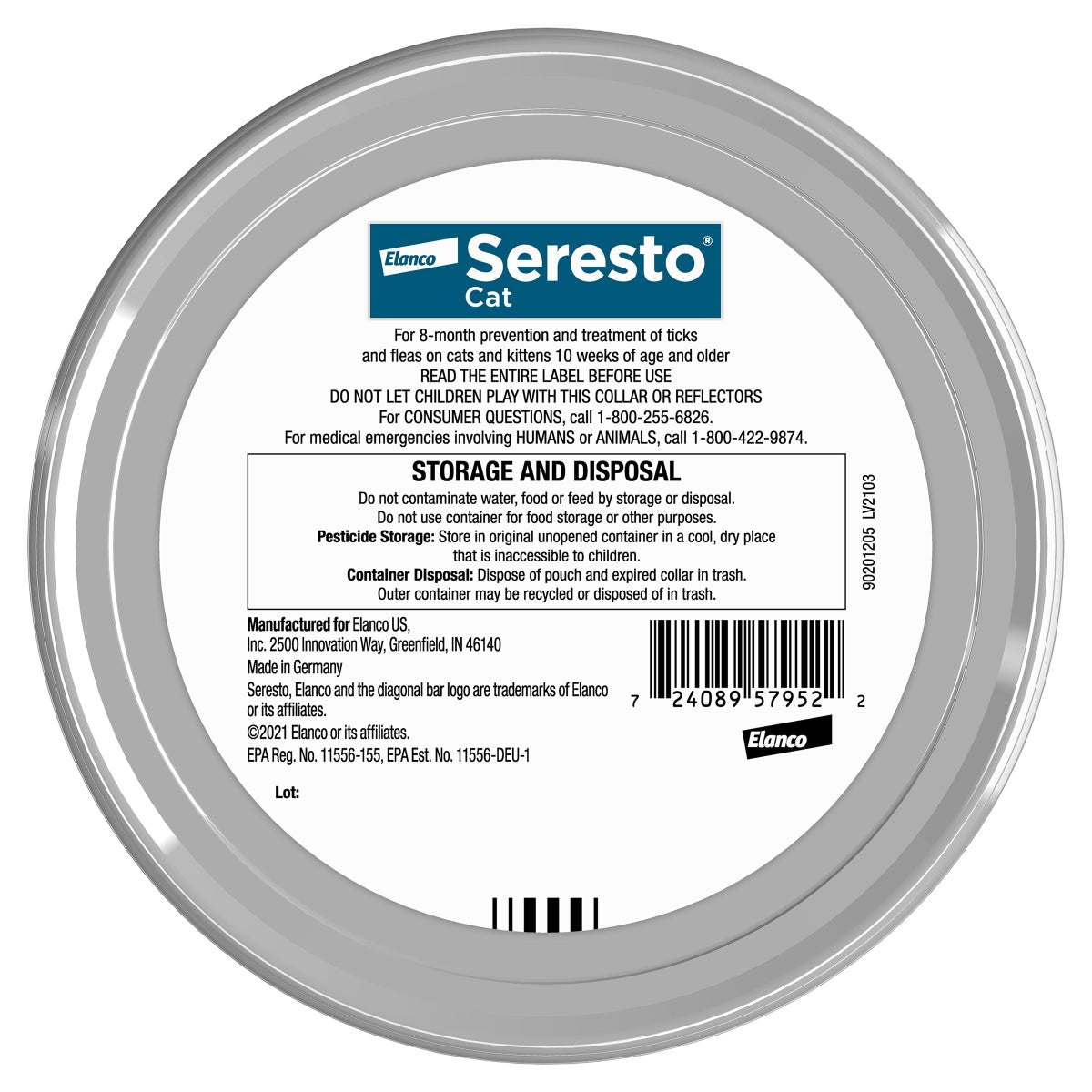 Seresto Flea and Tick Collar for Cat, 8 Month Prevention