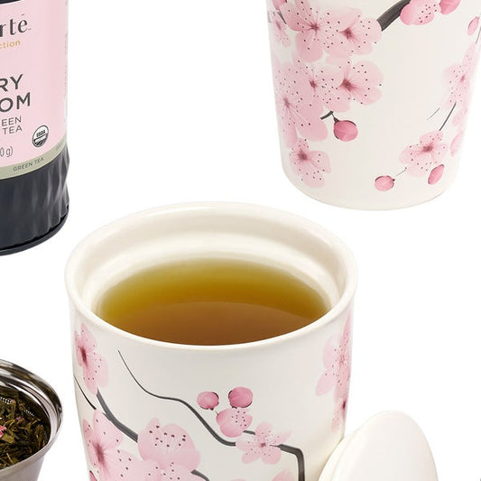 Tea Forte Hanami Bundle, 2 Loose Tea Canisters with 2 Infuser Baskets and 2 Kati Cups