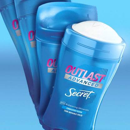 Secret Outlast Advanced Antiperspirant Deodorant, 2.6 oz, 4-pack