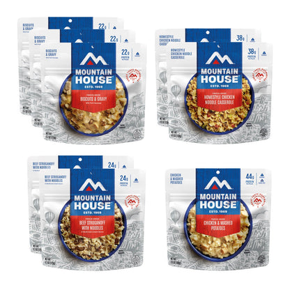 Mountain House Homestyle Outdoor Meal Kit, 8 Pouch Assortment (16 Total Servings)