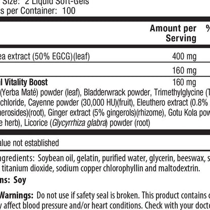 Green Tea Fat Burner, 200 Liquid Soft-Gels