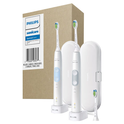 Philips Sonicare Optimal Clean Rechargeable Electric Toothbrush, 2-pack