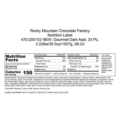 Rocky Mountain Chocolate Dark Chocolate, 2 lbs.