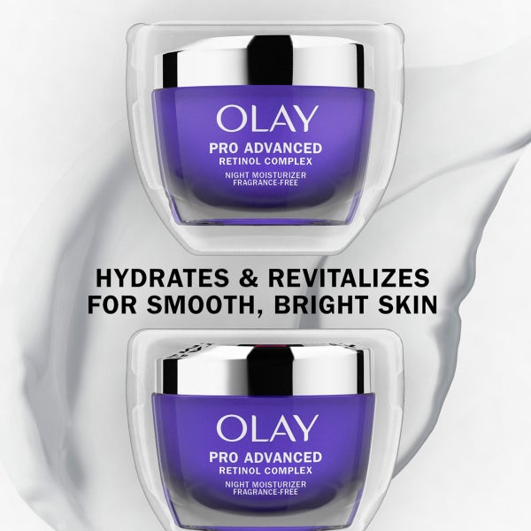 Olay Pro Advanced Retinol Complex Night Moisturizer, 1.7 fl oz, 2-pack