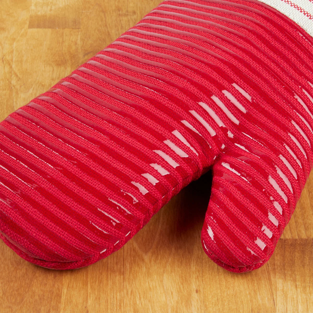 KitchenAid Vintage Stripe Pot Holder and Oven Mitt Set, 4-pack