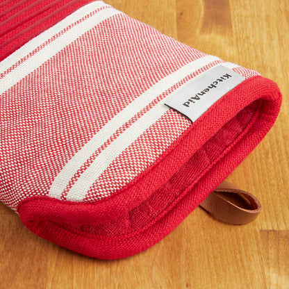 KitchenAid Vintage Stripe Pot Holder and Oven Mitt Set, 4-pack