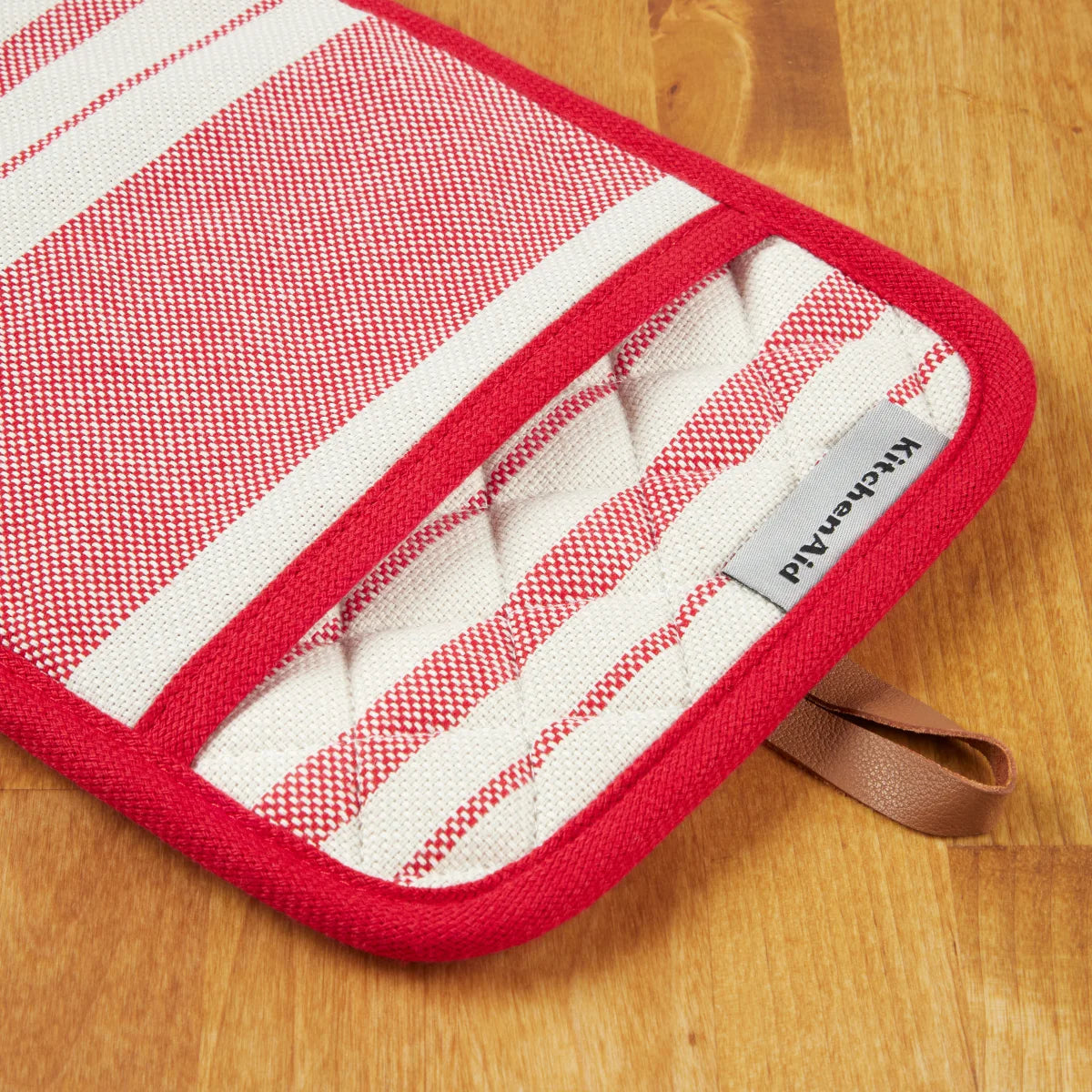 KitchenAid Vintage Stripe Pot Holder and Oven Mitt Set, 4-pack