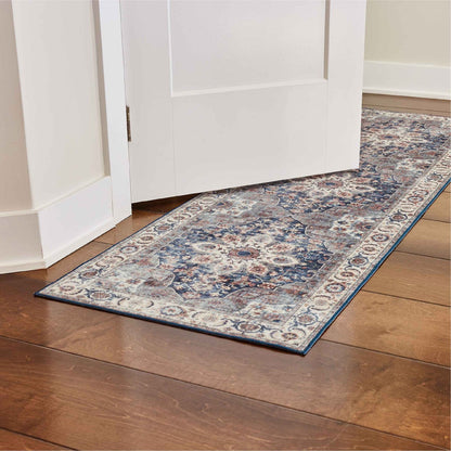 Wyatt & Ash Washable 2-pack Runner and Accent Rug, Aliyeh Navy