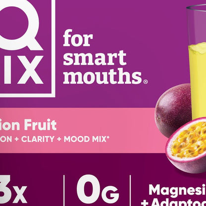 IQMIX Hydration + Clarity + Mood Passion Fruit Powder Packets, 30 Sticks